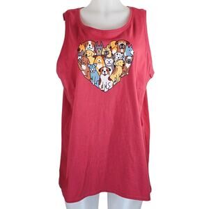 Dogs Life is Good Crusher Tee Heart Dogs Tank Top XXL